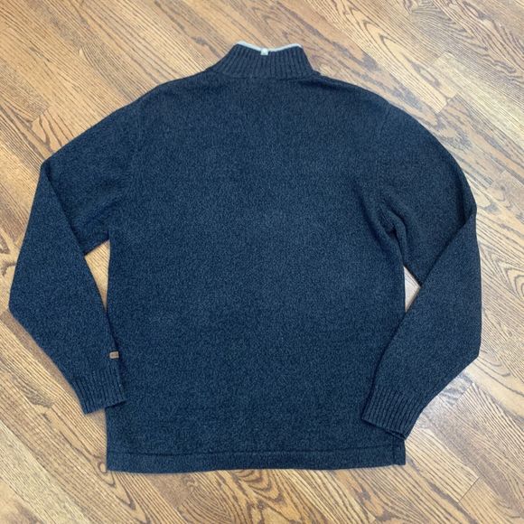 Columbia Men's Gray 1/4 Zip Pullover Sweater Size L Wool Ramie Blend - Picture 5 of 6